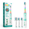 Electric Toothbrush Kids Battery Cartoon with Colorful LED Waterproof Soft Oral Hygiene Massage Teeth Care