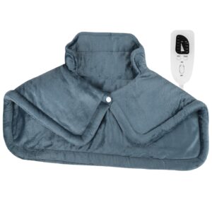 Weighted Heating Pad for Neck and Shoulders Electric Heat Pads for Back Pain Relief 6 Heat Settings 4 Timers Auto Off Gifts
