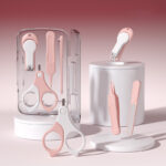 Baby Healthcare Kits Baby Nail Care Set Infant Finger Trimmer Scissors Nail Clippers Storage Box For Travel