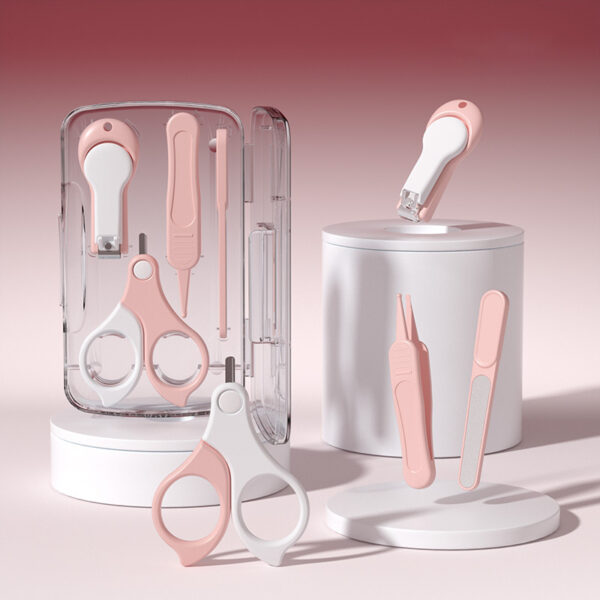 Baby Healthcare Kits Baby Nail Care Set Infant Finger Trimmer Scissors Nail Clippers Storage Box For Travel