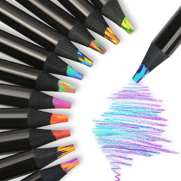 Rainbow Color Pencils for Kids, Concentric Gradient Crayons, Art Painting, Drawing Stationery
