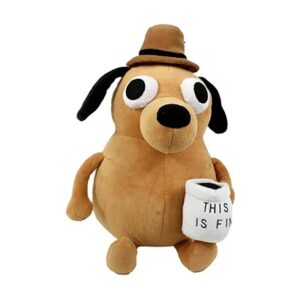 Fine Meme Coffee Dog Plush Toy Soft Stuffed Doll Stuffed Plush Animals Kids Toy Gift for Children Boy Birthday