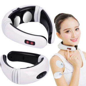 New Electric Pulse Back Neck Massager Cervical Vertebra Treatment Instrument Therapy With Retail Package