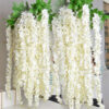 Wisteria Artificial Flowers Wholesale For Home Wedding Decoration Hanging Artificial Flowers Wisteria Garland Ivy Vine