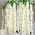 Wisteria Artificial Flowers Wholesale For Home Wedding Decoration Hanging Artificial Flowers Wisteria Garland Ivy Vine