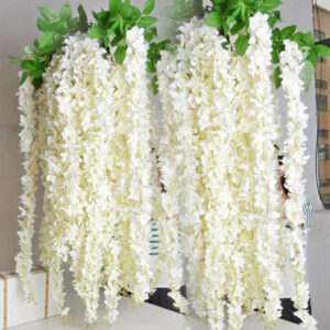 Wisteria Artificial Flowers Wholesale For Home Wedding Decoration Hanging Artificial Flowers Wisteria Garland Ivy Vine
