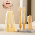 Baby Soft Bristle Toothbrush Silicone Tongue Brush Coating Cleaner Infant Toddle