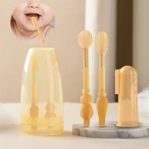 Baby Soft Bristle Toothbrush Silicone Tongue Brush Coating Cleaner Infant Toddle