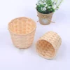 Mini Handmade Basket Bamboo Woven Basket Bra Sundries Organizer Rattan Plant Box Desktop Container Home Decor Basket Ornaments