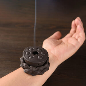 Tower Moxibustion Purple Clay Lotus Sculpt Burner Abdomen Massage Moxa Therapy Warm Uterus Treatment of Prostatitis Health Care