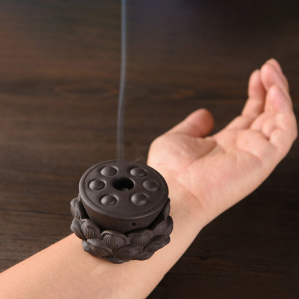 Tower Moxibustion Purple Clay Lotus Sculpt Burner Abdomen Massage Moxa Therapy Warm Uterus Treatment of Prostatitis Health Care