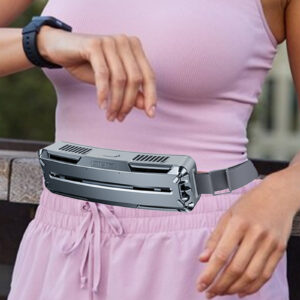 Ice Waist Belt Fan Cooling Fan Air Conditioner Hands Free Quick Cold Rechargeable for Outdoor Camping Travel Fishing Women Men