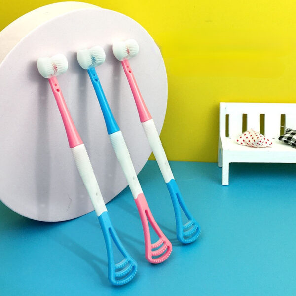 U-shaped Toothbrush Old Baby Soft Bristle Silicone Handle Easy To Use Dental Care Tool