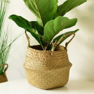 Wicker Basket Storage Basket High Quality Multi-purpose Picnic Basket Planting Flower Pot Storage Basket Plant Pot Covers