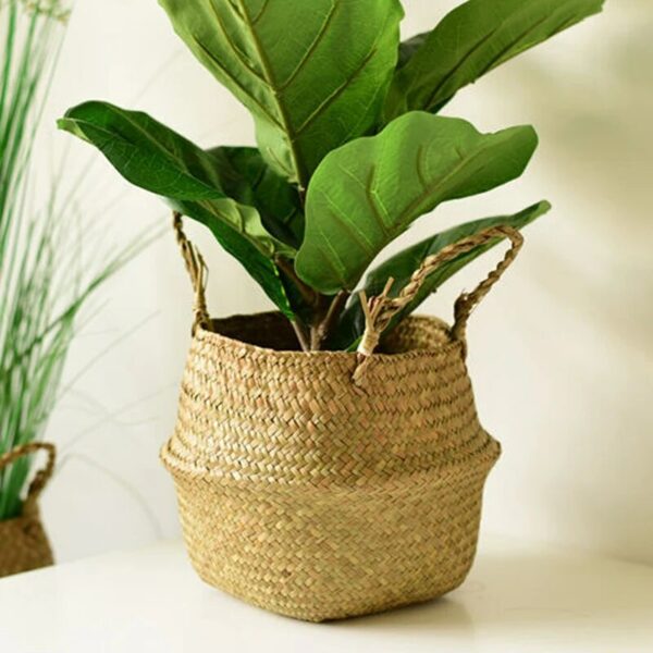 Wicker Basket Storage Basket High Quality Multi-purpose Picnic Basket Planting Flower Pot Storage Basket Plant Pot Covers