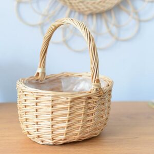 Basket Container Exquisite Workmanship Multi-purpose Rattan Fruit Food Plant Storage Flower Basket for Home