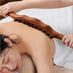 Massager for Body Natural Carbonized Wood Scraping Massage Stick Back Massager SPA Therapy Tool Point Treatment