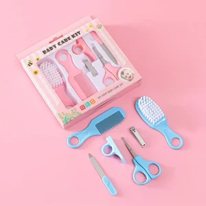 Baby Care Set Hair Comb Grooming Brush Set Nail Trimmer Scissors Clipper Hygiene Kit Healthcare Tools Sets for Toddler Gift