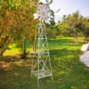 Patio Metal Windmill Yard Garden Decoration WindMill Red Wind Mill