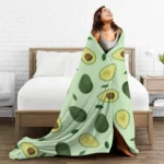 3d print Blanke Green Avocado Cartoont Avocado Lover Plush Bedding Lounge Funny Breathable Throw Blankets birthday