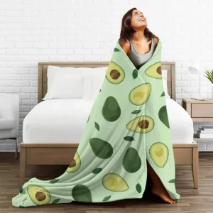 3d print Blanke Green Avocado Cartoont Avocado Lover Plush Bedding Lounge Funny Breathable Throw Blankets birthday