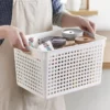 Storage Basket Versatile Hollow Design Storage Box Space-saving Sundries Organizer Cosmetics Storage Basket Toy Food Organizer
