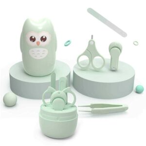 Nail Scissor Baby Nail Care Tool Kid Safe Portable Nail Clipper Trimmer Tweezer with Box Children Manicure Kit