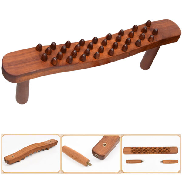Wood Stick Massage Tool Mountable for Body Lymphatic Drainage for Anti Cellulite Beads Trigger Point Treatment