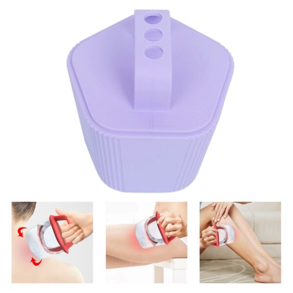 Silicone Cold Massage Roller Ball Ice Roller Cool Compress for Face and Body Muscle Relief Facial Treatment to Tighten Tone Skin