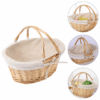 Basket Woven Wicker Flower Picnic Baskets Storage Wedding Girl Willow Handle Easter Handles Vegetable Garden Rustic Decorative