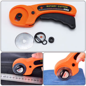 Rotary Cutter Set Leather Craft Cutting Tool with Ergonomic Handle for DIY Fabric Patchworking Sewing Quilting Crafting