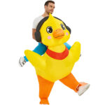Funny Inflatable Duck Chicken Suit for Halloween Carnival Animal Cosplay Mascot Costume for Men Women