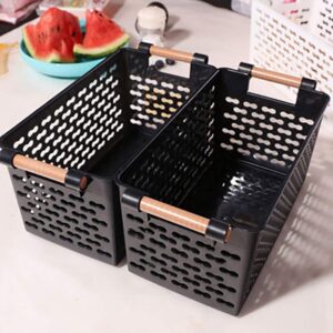 Plastic Desktop Storage Basket Rectangular Bathroom Portable Storage Box Bath Basket Kitchen Debris Multi-Purpose Baskets