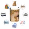 The Kiss By Gustav Klimt Laundry Basket Foldable Liebespaar Painting Clothes Hamper for Nursery Kids Toys Storage Bin