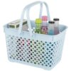 Portable Shower Basket, Plastic Storage Basket With Handle Organizer Bin For Bathroom, Kitchen, College Dorm