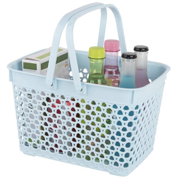 Portable Shower Basket, Plastic Storage Basket With Handle Organizer Bin For Bathroom, Kitchen, College Dorm