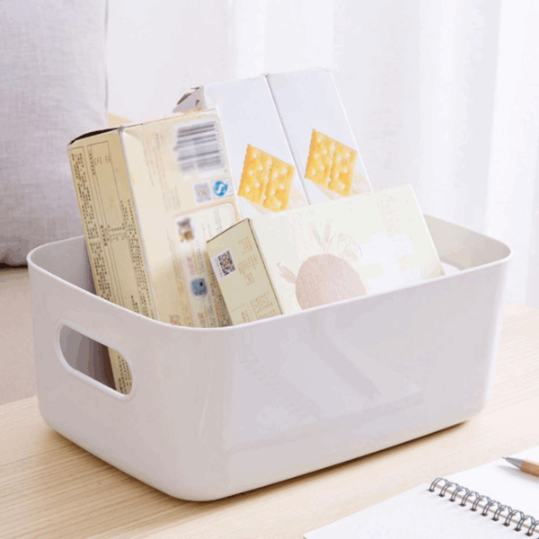 Sundry Storage Basket Student Desktop Snack Storage Box Plastic Cosmetic Storage Box Household Kitchen Sorting Box Makeup Box