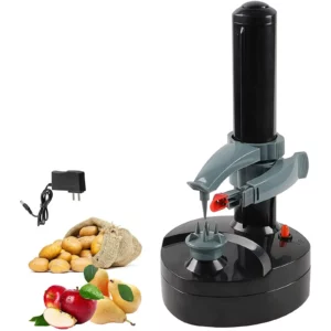 Electric Potato Peeler with Replacement Blades Stainless Steel Automatic Rotating Fruits Fruit Peeler Apple Paring Machine