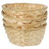 Round Wicker Bread Basket Hampers Handmade Woven Kitchen Storage Basket for Eggs Vegetables Food Fruit Dessert Cookies