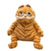 Fat Orange Plush Cat Stuffed Animals Toy,Lifelike YellowTabby Cat Kitty Toy,snuggly Soft Funny Looking Easter Gift