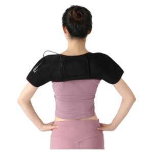 Electric Heating Shoulder Back Pad Belt Band Brace Protector Support Warm Relaxer Pain Relief Therapy Thermal Treatment Tool