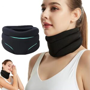 Adjustable neck protector and neck brace to prevent head bending, fixed neck for home treatment, and neck protection for office