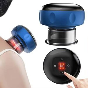 Lntelligent Electric Cupping Treatment Set Portable Button Type With Modes Back And Neck Massager Acupoint Gua Sha