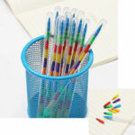 Kids Creative Crayon Student Drawing Color Pencil Multicolor Art Kawaii Writing Pen for Kids Gift School Stationery