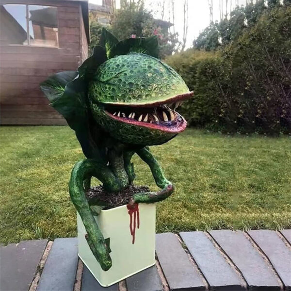 Audrey Piranha Plant Decoration Movie Little Shop of Horrors Puppet Statues Audrey Figurine Garden Sculpture