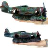 Artificial Plane Wreckage Ornament Shelter House Resin Craft For Aquarium Fish Tank Landscaping Decoration Accessories