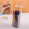 Desktop Organiser Home Office Storage Box Acrylic Transparent Multifunction Pen Holder Stationery Storage Waterproof Dustproof