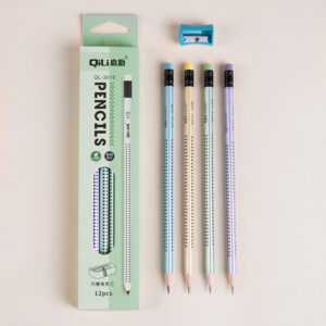 Wood Pencils Triangle Correction Grip Learn Pencil Elementary School HB Pen Writing Drawing Pencil Set