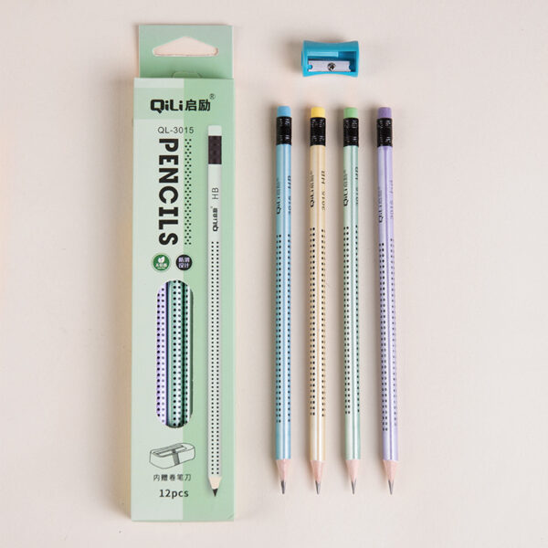 Wood Pencils Triangle Correction Grip Learn Pencil Elementary School HB Pen Writing Drawing Pencil Set