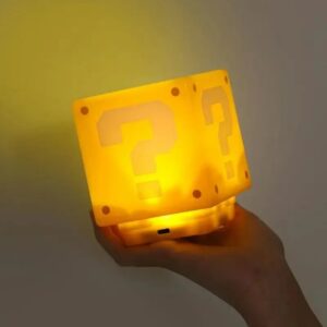 LED Question Mark Brick Night Light With Music USB Charging Desk Lamp Light Birthday